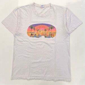 Supreme Taj Mahal White Neon Graphic Spell Out T Shirt Made In USA Men’s Large